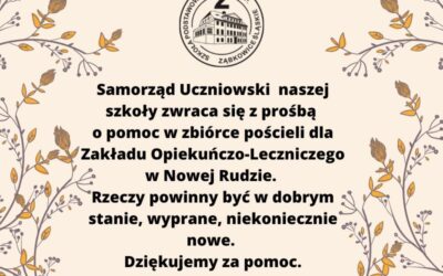 UWAGA! NOWA AKCJA SAMORZĄDU UCZNIOWSKIEGO.