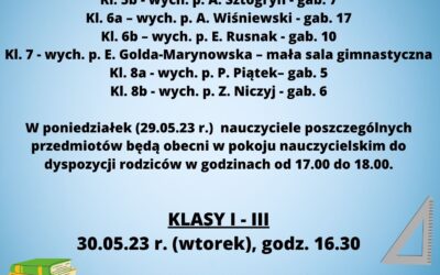 SPOTKANIA Z RODZICAMI 29-30 MAJ 2023