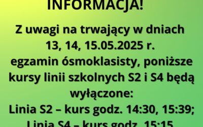 INFORMACJA ! – maj 2025