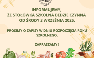 OBIADY W NOWYM ROKU SZKOLNYM – wrzesień 2025