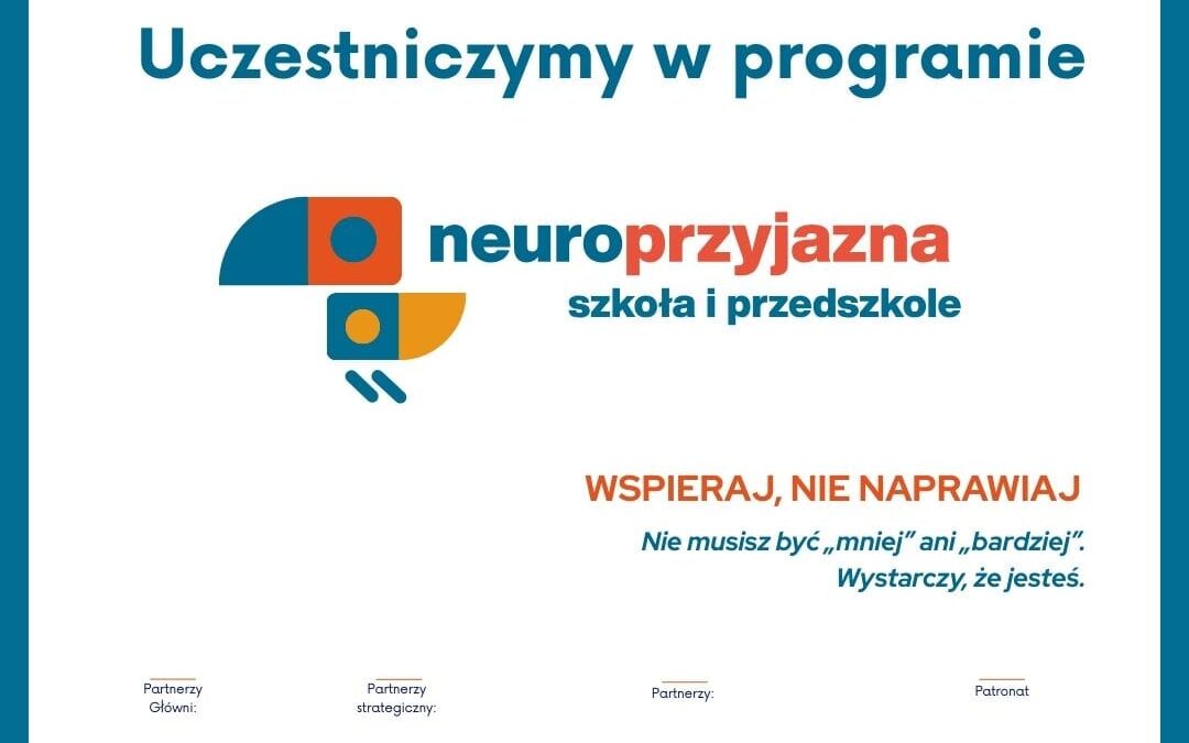 NASZA SZKOŁA W PROGRAMIE „NEUROPRZYJAZNA SZKOŁA I PRZEDSZKOLE” – marzec 2026