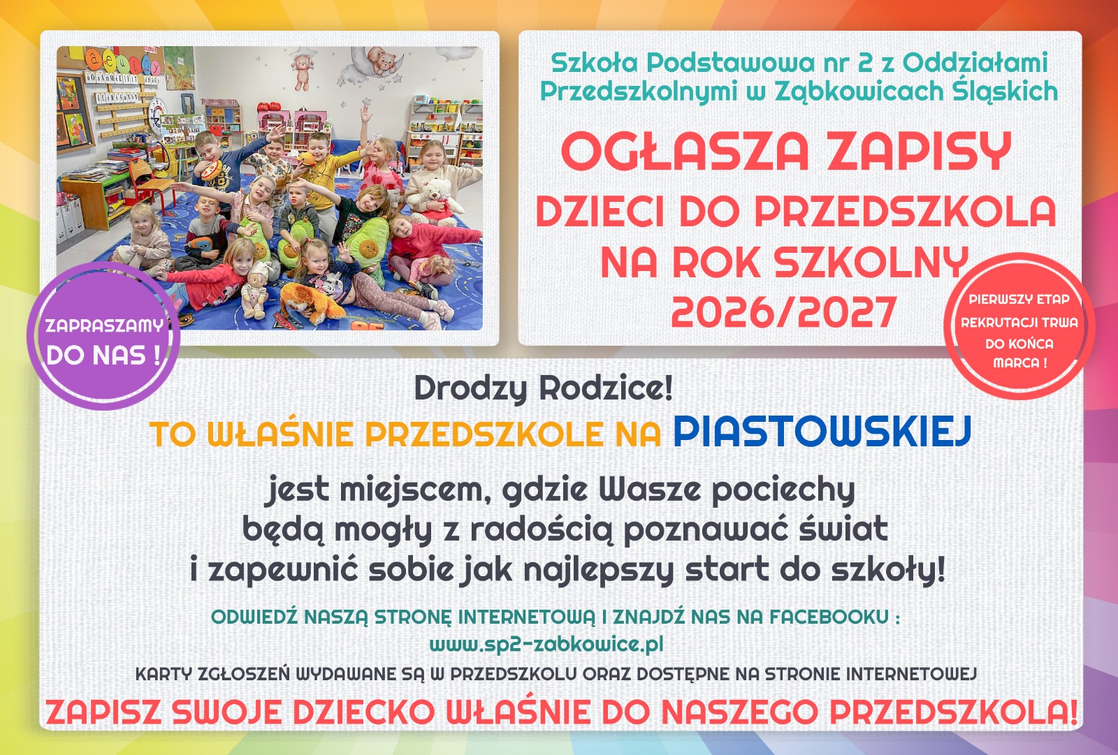 NASZE PRZEDSZKOLE SERDECZNIE ZAPRASZA – marzec 2025
